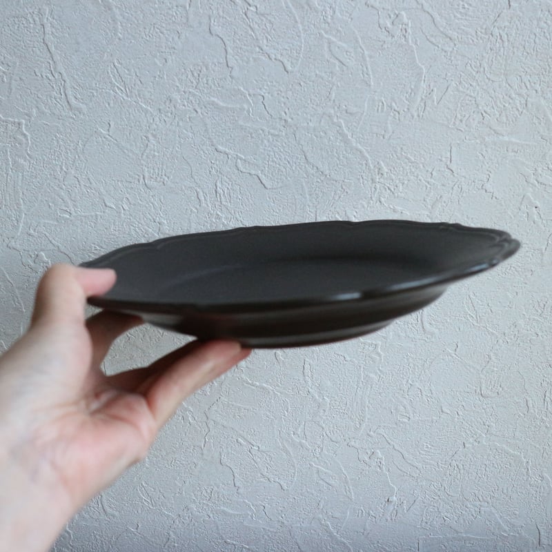 輪花皿M黒マット / あわびウェア | モノスタイル onlineshop
