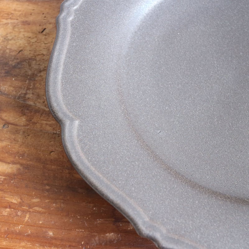 輪花皿M黒マット / あわびウェア | モノスタイル . shop