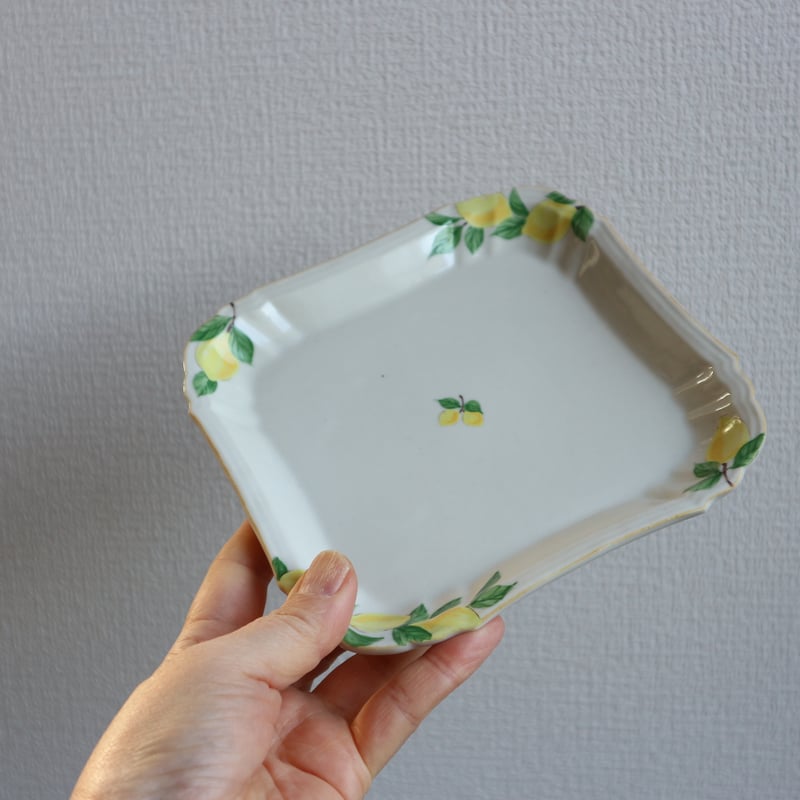 花形細リム皿スクエア5寸（檸檬）/ 阿部慎太朗 | モノスタイル . shop