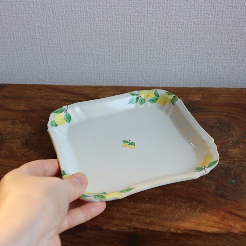 花形細リム皿スクエア5寸（檸檬）/ 阿部慎太朗 | モノスタイル . shop