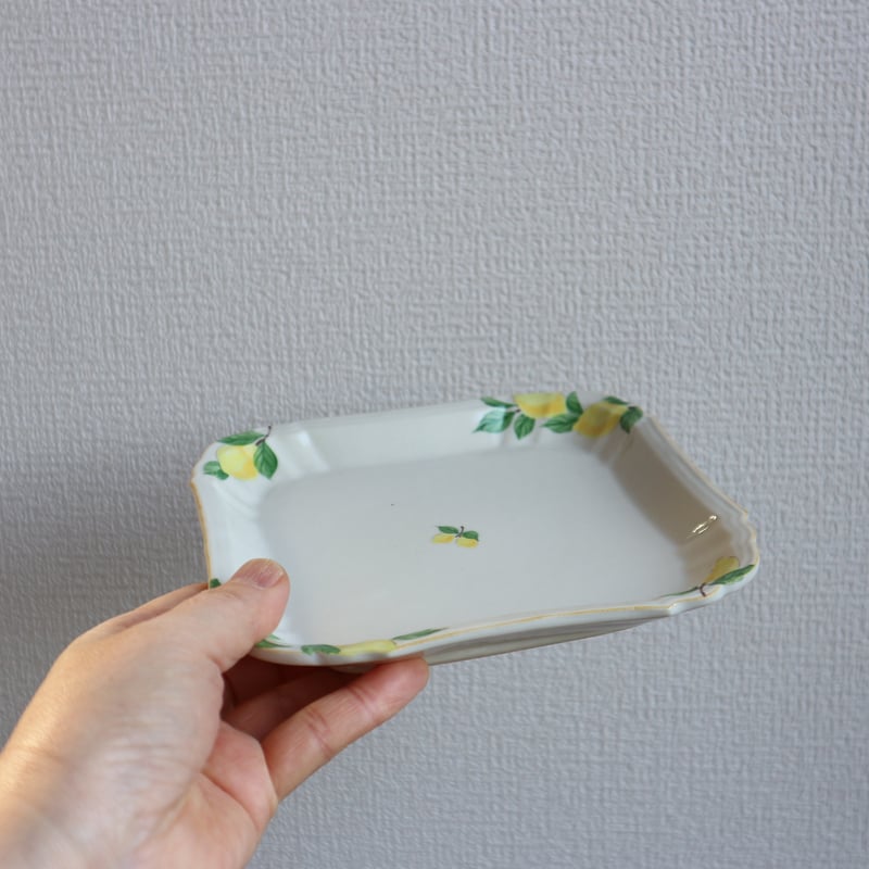 花形細リム皿スクエア5寸（檸檬）/ 阿部慎太朗 | モノスタイル onlineshop