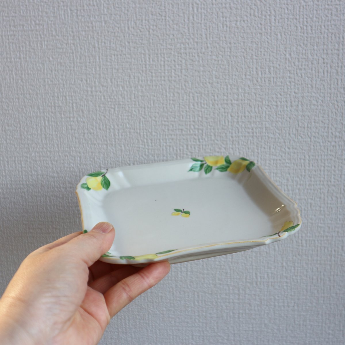 花形細リム皿スクエア5寸（檸檬）/ 阿部慎太朗 | モノスタイル . shop