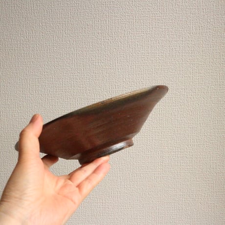 焼締7寸平鉢 / 高木剛