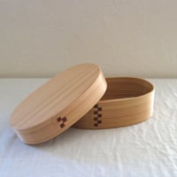曲げわっぱお弁当箱市松柄（中）/ 草刈庄一