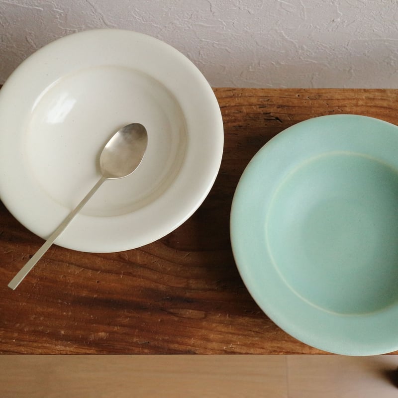 Awabi ware リムスープ皿Ｓ 白磁色　2枚セット リムスープ皿 白磁 / あわびウェア | モノスタイル onlineshop