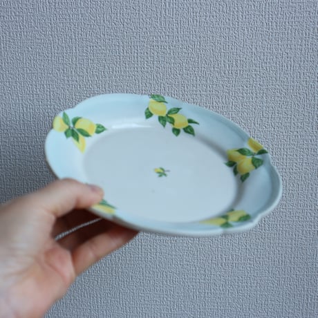 花形リム皿6寸（檸檬/バイカラー）/ 阿部慎太朗