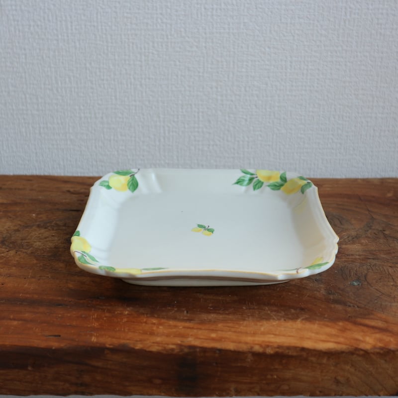花形細リム皿スクエア5寸（檸檬）/ 阿部慎太朗 | モノスタイル . shop