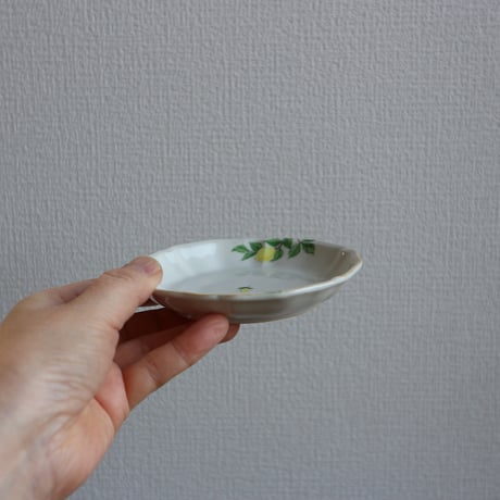 花形深まめ皿（檸檬）/ 阿部慎太朗