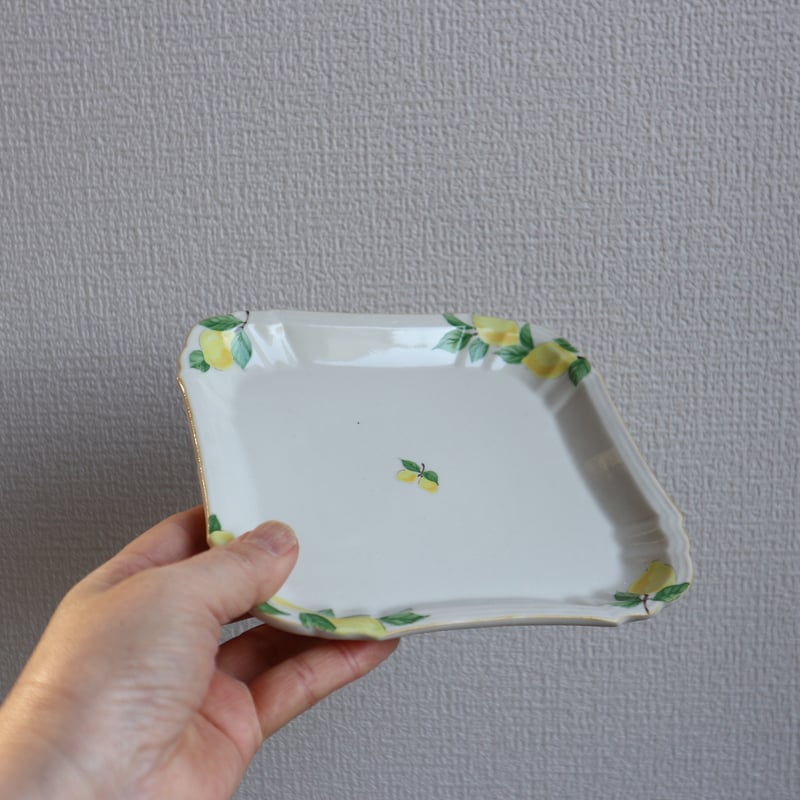 花形細リム皿スクエア5寸（檸檬）/ 阿部慎太朗 | モノスタイル . shop