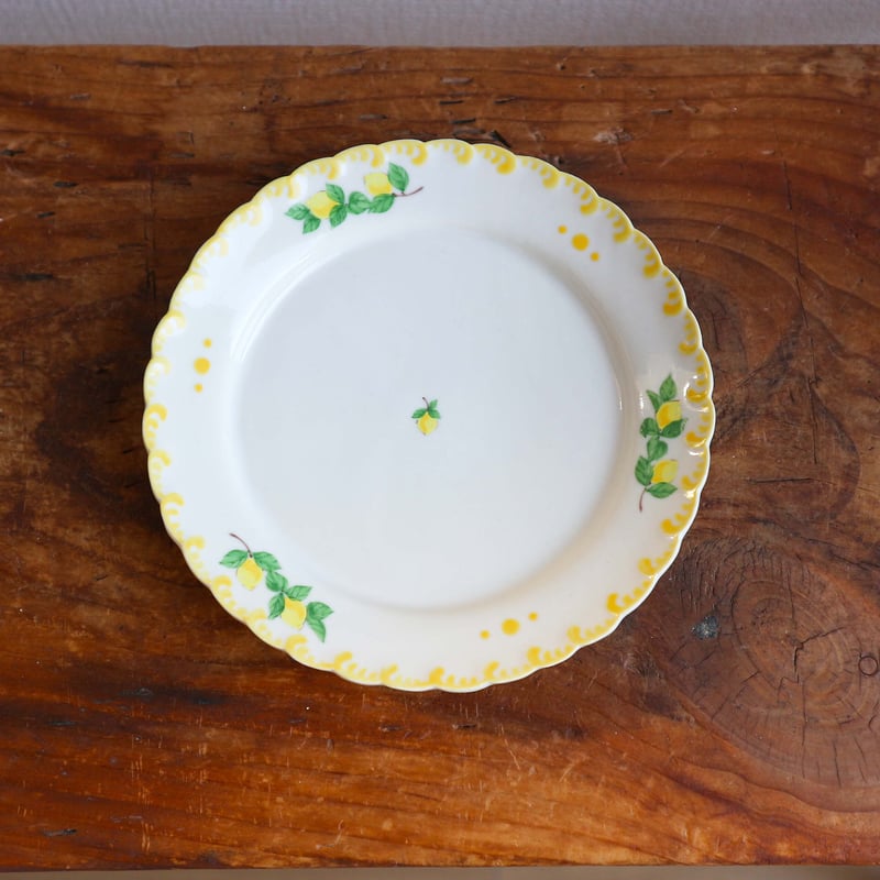 スカラップリム皿5寸（檸檬）/ 阿部慎太朗 | モノスタイル . shop