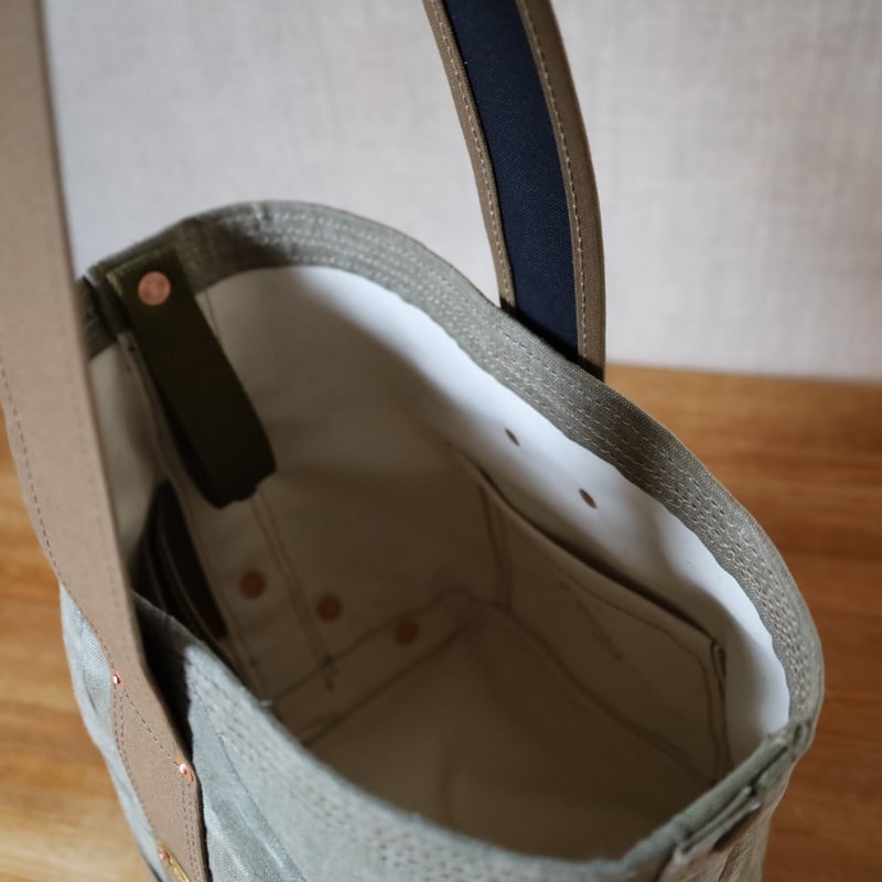 サバゲー用オリーブドラブバッグ オープンスクエアトート オリーブドラブ / 6号帆布 | iichi 日々の