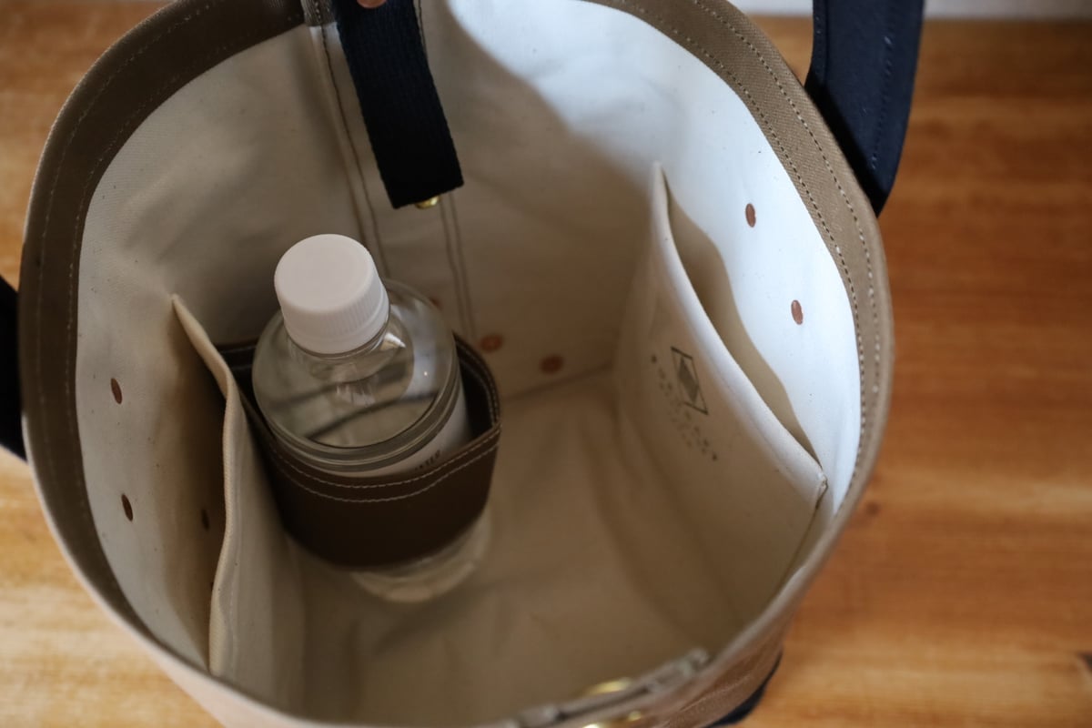 BUCKET-18-STD/ 岡山倉敷9号パラフィンキャンバストート / カーキx