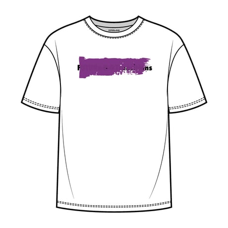 【 FUTURe Transitions 】 6oz S/S Tee  Thefuture is in our Hans. (White x Black / Purple)