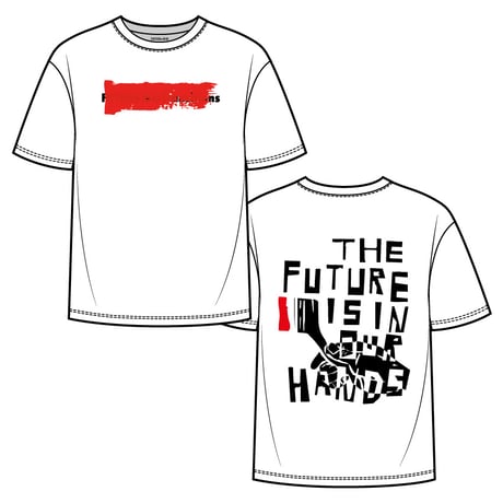 【 FUTURe Transitions 】 6oz S/S Tee Thefuture is in our Hans. (White x Black / Red)