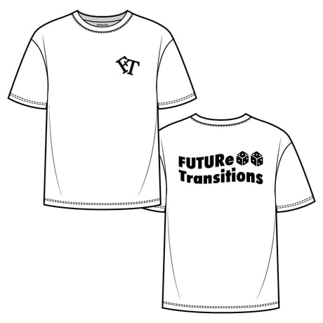 【 FUTURe Transitions 】 6oz S/S Tee  Flag Logo (White x Black)