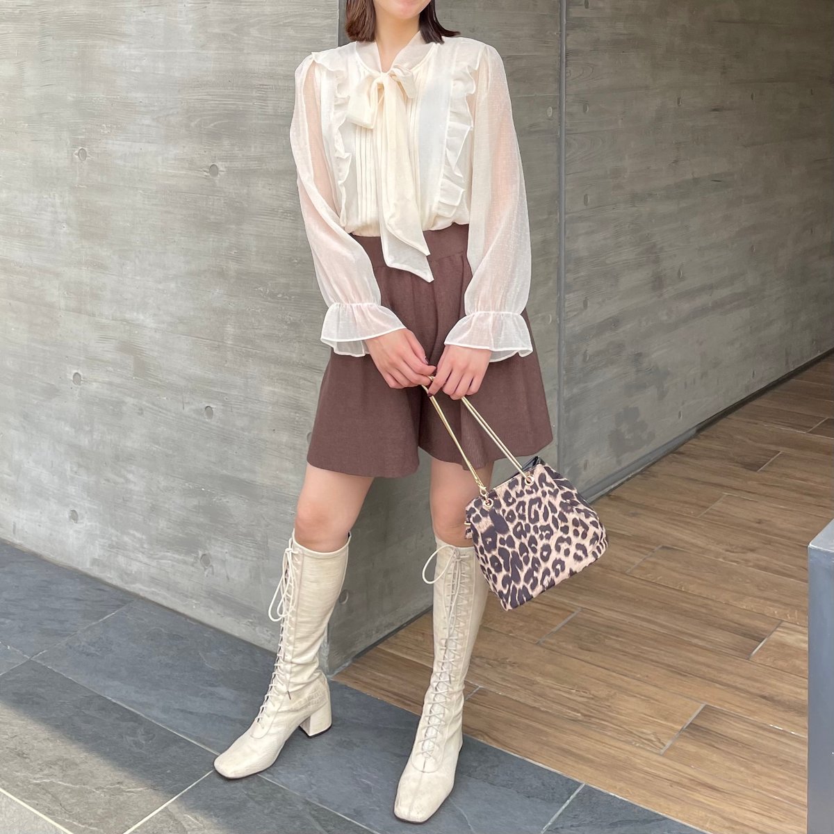 レオパード巾着2wayバッグ【232-9010】 | Deisy lotte
