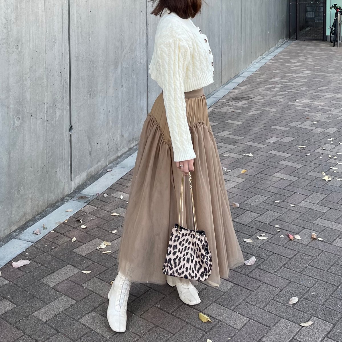 MICHAEL KORS 2way 巾着 ショルダーバッグ レオパード 2wayで使える