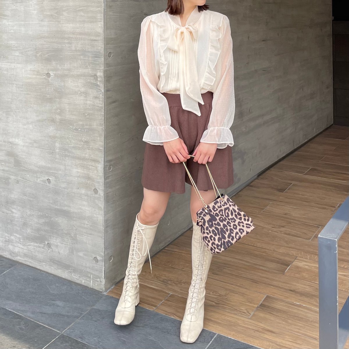 レオパード巾着2wayバッグ【232-9010】 | Deisy lotte