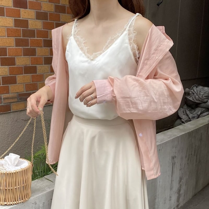 背中開きシアーシャツ【211-1048】 | Deisy lotte 背中開きシアーシャツ【211-1048】 | Deisy lotte
