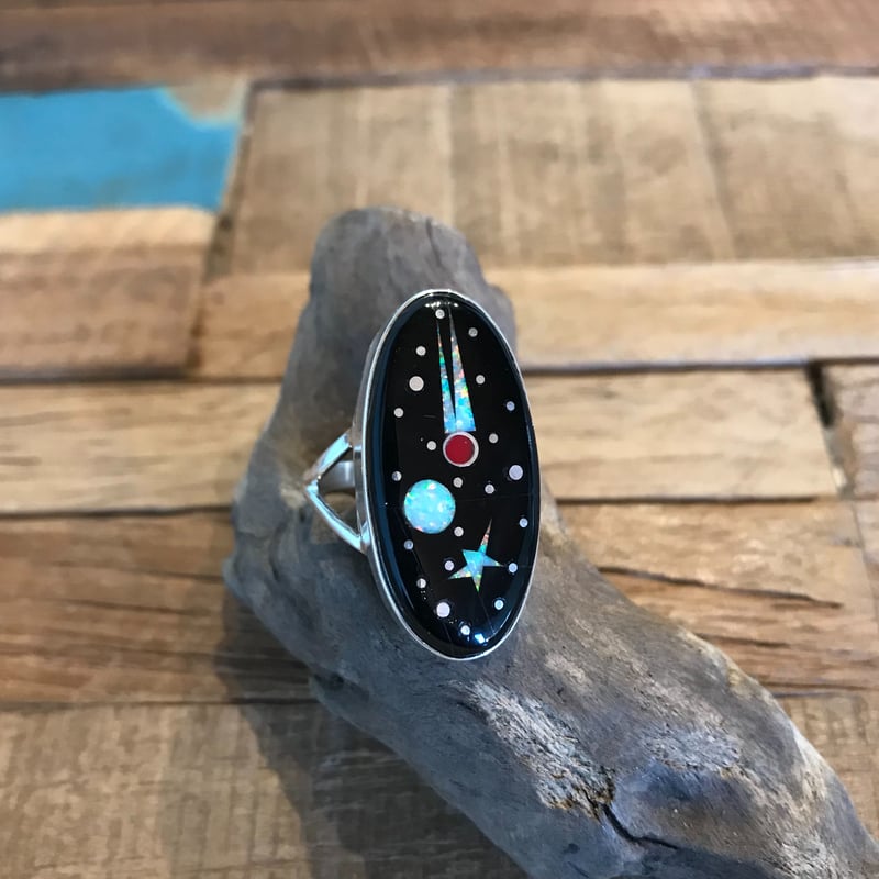 ほぼ新品　ナバホ　Matthew Jack 宇宙　シルバー　リング ほぼ新品 ナバホ Matthew Jack 宇宙 シルバー リング - メルカリ