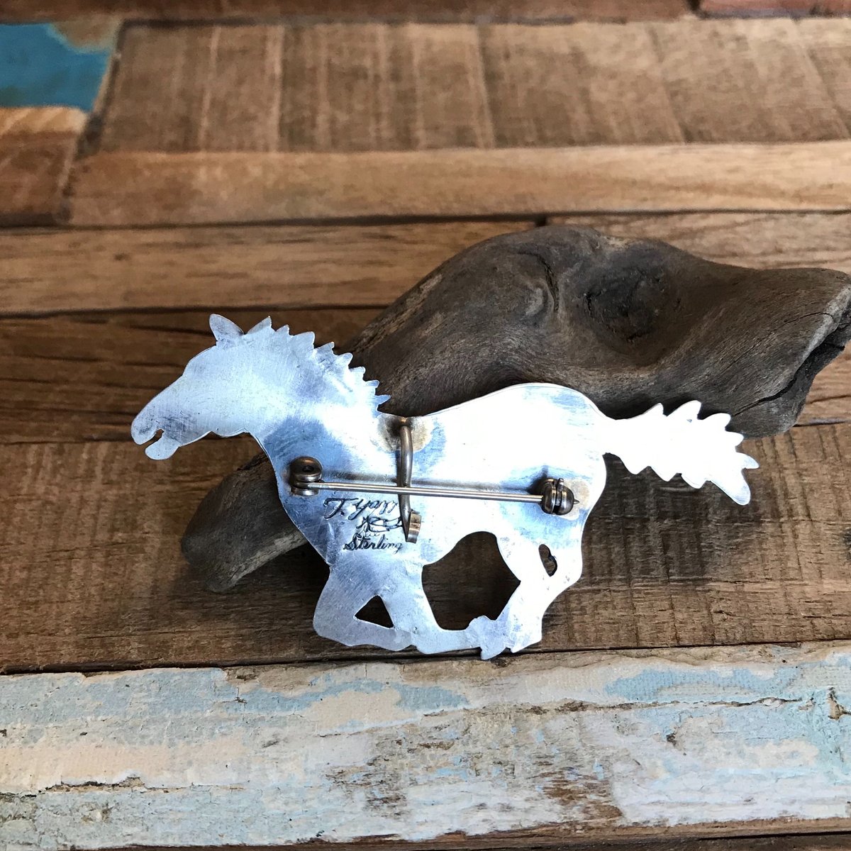 【Navajo】Pauline Nelson作ハートペンダントトップ＆ブローチ 新品ナバホ族Pauline Nelson作ハートネックレス＆ブローチ