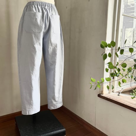 ナッツパンツ　コットンリネン　スラブキャンヴァス　サックスブルー　04-26302-59