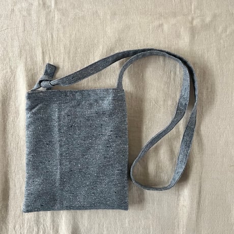 ソルティbag　コットンウール　モザイク刺繍　ブルー　　　　61-25407-5295