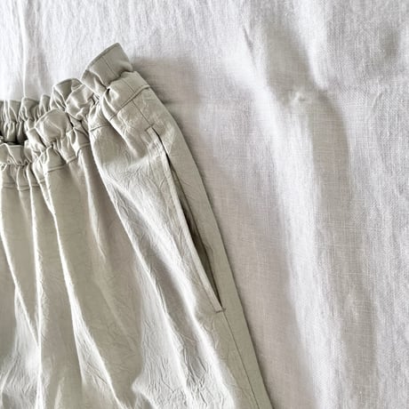 おうちパンツ　コットン　ワッシャーシーチング　ライトグレー　　　　04-25211-07