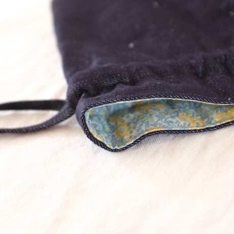 カルダモンBag  コットンリネン　キャンヴァス　デニム　ナチュラル／インディゴ　　61-22105-60/54