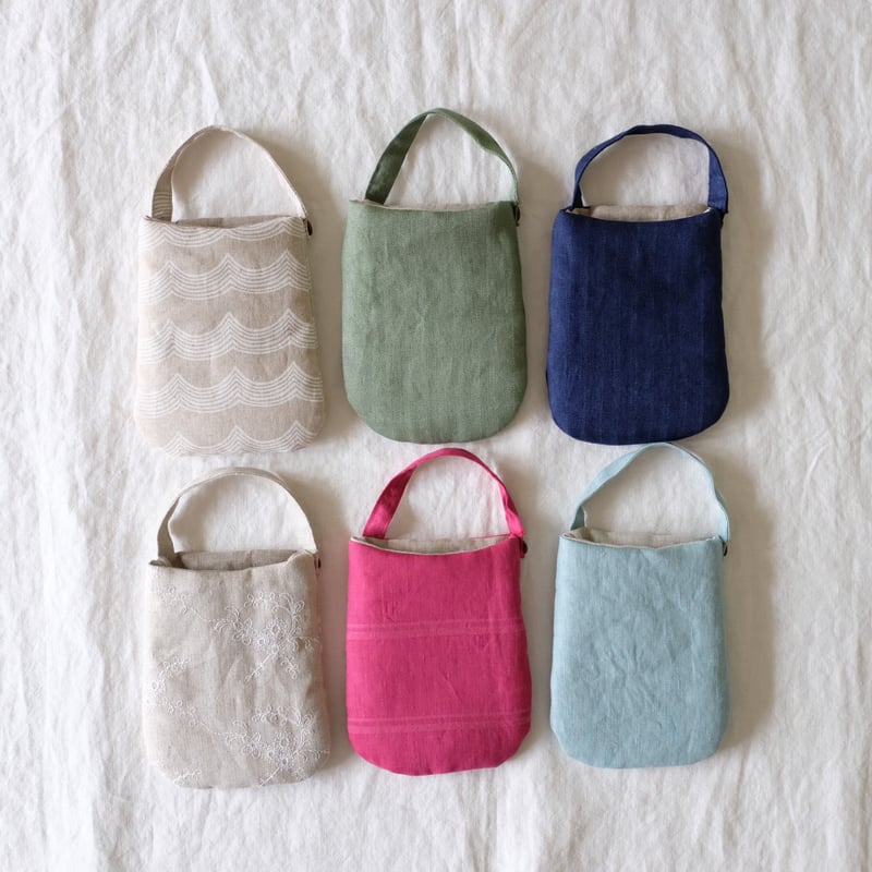 リネン刺繍 nonpii様オーダー専用ページ】マルチクロス ボートポーチ