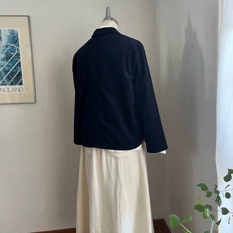 サブレジャケット　コットン　細コーデュロイ　ネイビー　　　　10-25501-53