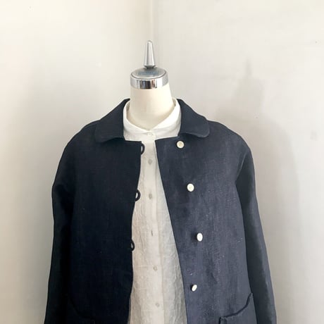 シネマコート　コットンリネン　デニム　　　　　　　　　　　　10-26104-56