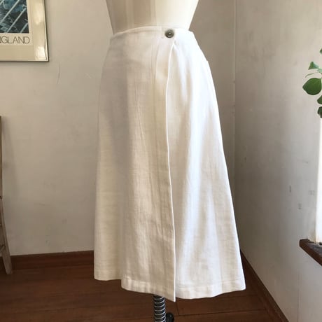 あおいスカート　コットン　甘よりツイル　生成　　　　　　　　　　　　　02-24301-03