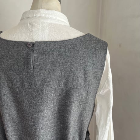 ジャスミンジャンスカ　S size (裏付) ウール　エターミン　チャコールグレー　　　05-25402-05