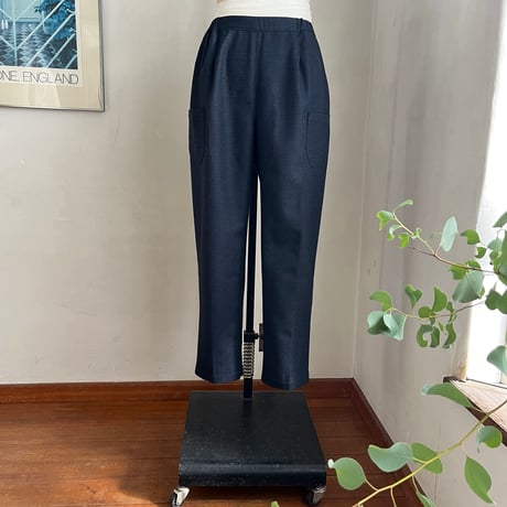ナッツパンツ　タスマニアンウールサキソニー　チドリ　ネイビー　04-25505-53