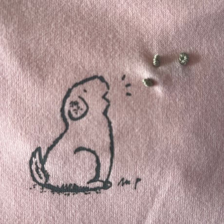 どうぶつTシャツ　コットン　ホワイト/ナチュラル/ブルー/ピンク　　14-26101