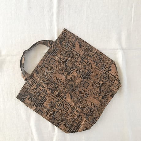 テクテクbag 　コットンリネンキャンバス　ねこプリント　コトリプリント　62-23502-1298/5298