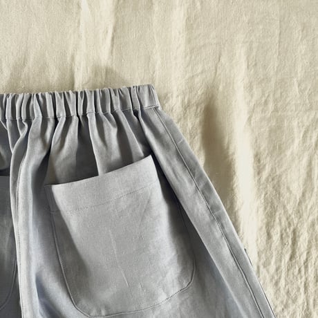 ナッツパンツ　コットンリネン　スラブキャンヴァス　サックスブルー　04-26302-59