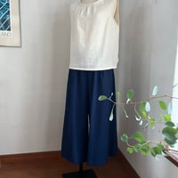 シードパンツ(ロング)　コットン　東炊き　ブロード　ブルー　　04-26306-52
