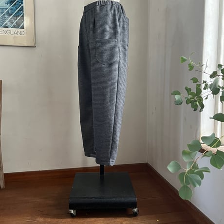 ナッツパンツ　タスマニアンウール　チドリ　　ライトグレー×ブラック　　　　　04-25505-0781