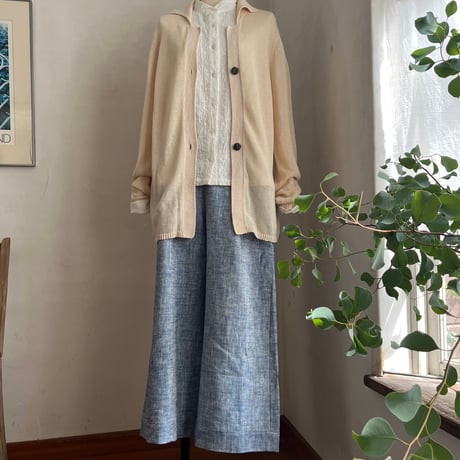 ピュールカーディロング　　コットンリネン　　　　キナリ　　　　　　11-19209-0398