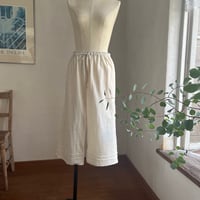 リラックパンツ　コットンスラブガーゼ　ナチュラルホワイト　04-26208-03