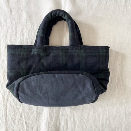 クマバケツ　Sサイズ　コットン中太コーデュロイ　生成り/ブルー/コットンブラックウォッチ　　　　61-23501-03/52/24506-84