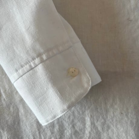 コンフォートシャツ　コットンキャンブリック　ランタナ刺繍　オフホワイト　01-25407-0295
