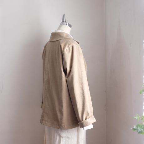 アザレアジャケット　コットンコーデュロイ　ストレッチ　ベージュ　　　　　10-22504-10
