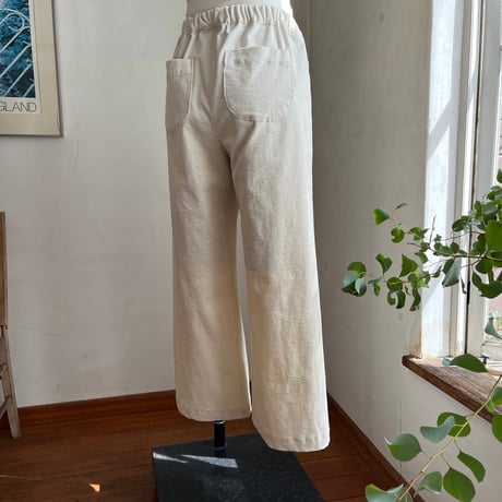 マロニエパンツ　コットン　中太コーデュロイストレッチ　アイボリー　　04-25501-09