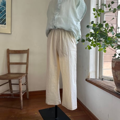 おうちパンツ　コットン　ワッシャーシーチング　キナリ　　　04-26201-03