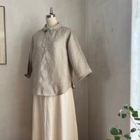 バルカシャツ　リネンスラブローン　ナチュラル　　　　　　　　　01-26204-60