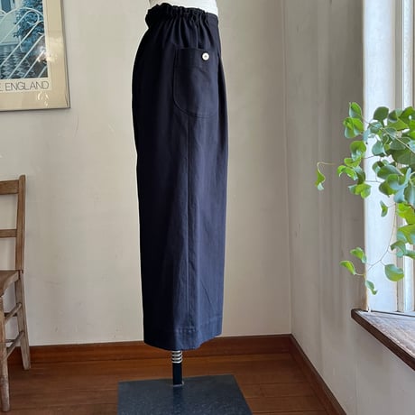 ランチパンツ　コットン和紙　ライトツイル　ブラック　　　　　04-26303-06