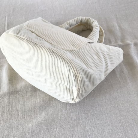 クマバケツ　Sサイズ　コットン中太コーデュロイ　生成り/ブルー/コットンブラックウォッチ　　　　61-23501-03/52/24506-84